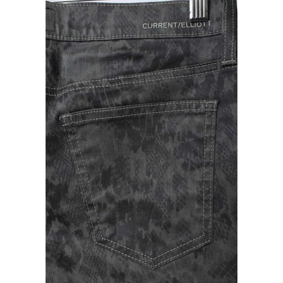 CURRENT/ELLIOTT Ankle Skinny Castle Dirty Paws Gray Coated Jeans NWT Size 28 - Picture 4 of 9